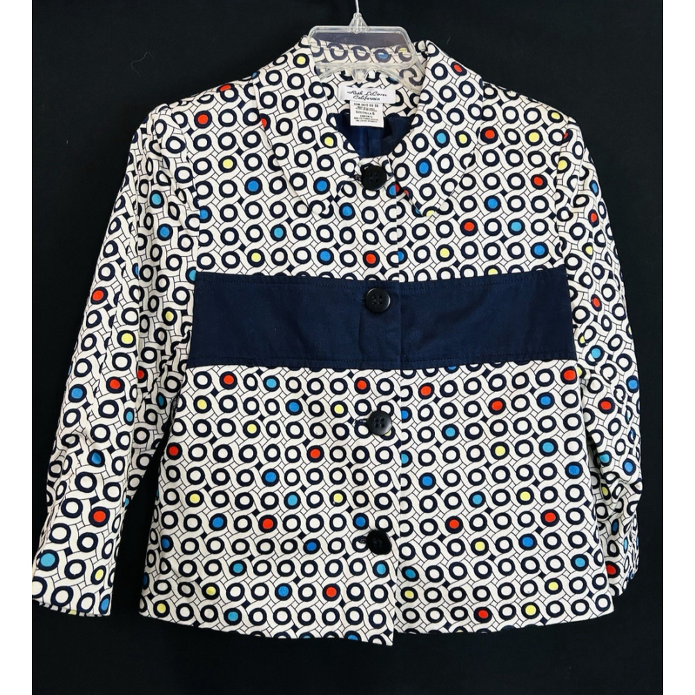 Vtg Roth LeCover California Button Shirt Jacket Whimsical & Professional Size 8